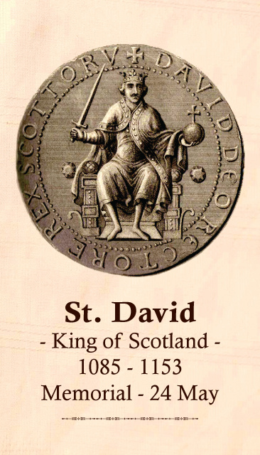 St. David (King of Scotland) Prayer Card